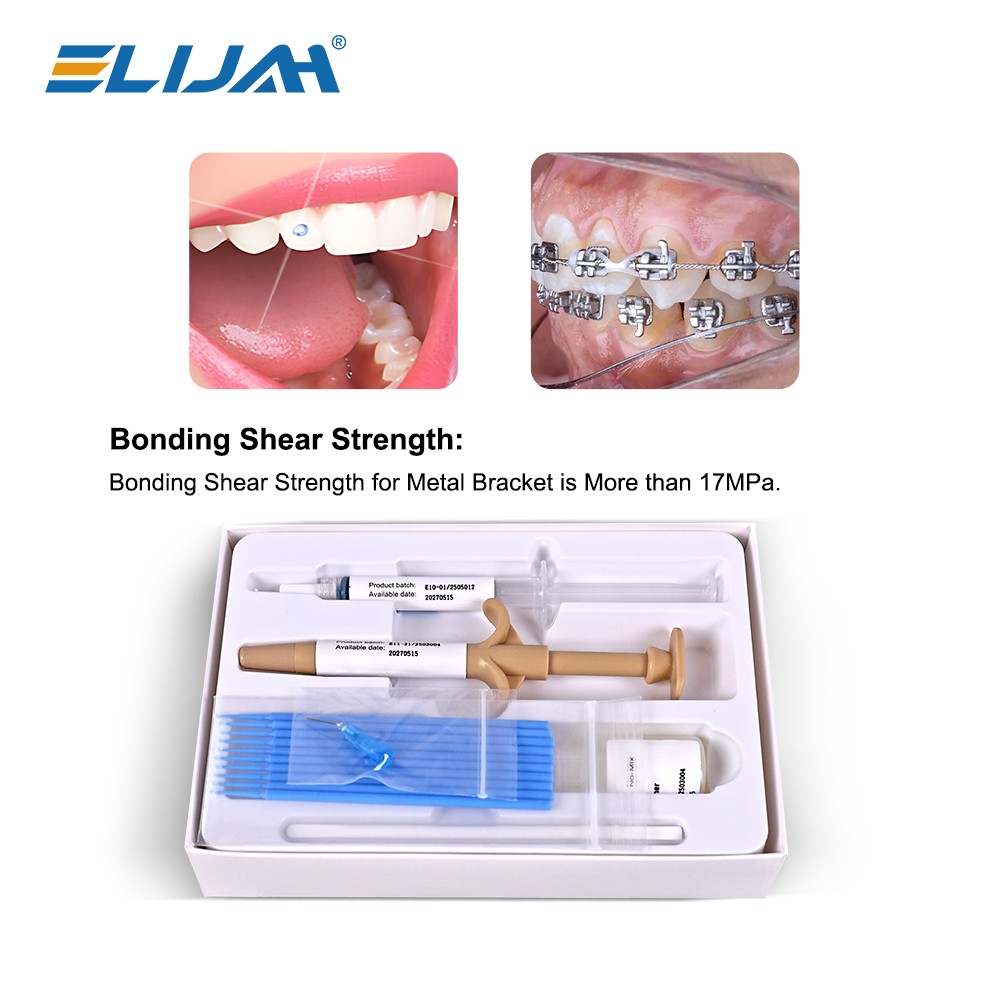 Dental Orthodontic Light Cure Adhesive Bonding Metal Brackets Etch Gel Braces