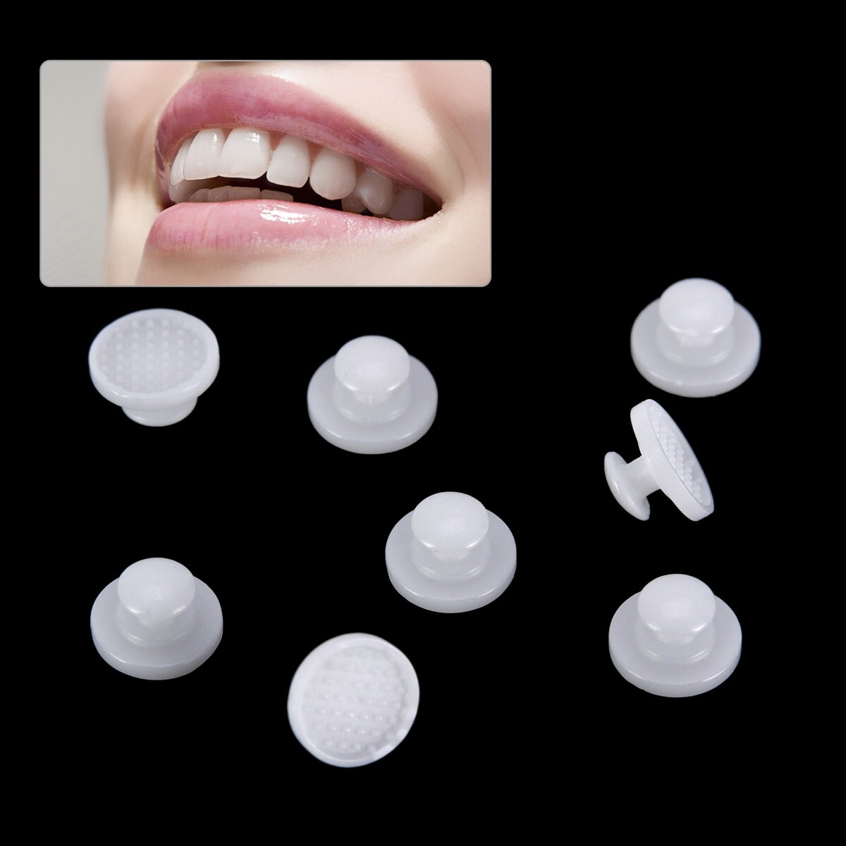 AZDENT Dental Orthodontic Lingual Buttons Bondable Round/Rectangular Mesh Base