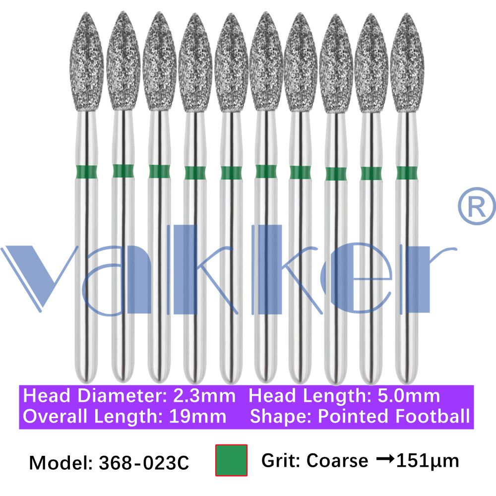 Vakker Dental Football FG Diamond Bur 368-023C Coarse 10/pk