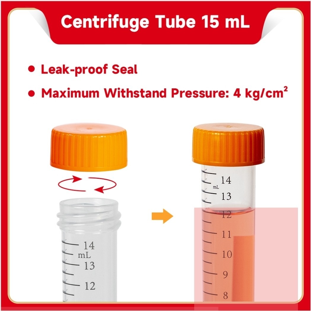 15 mL Centrifuge Tube, Sterile DNase & RNase Free