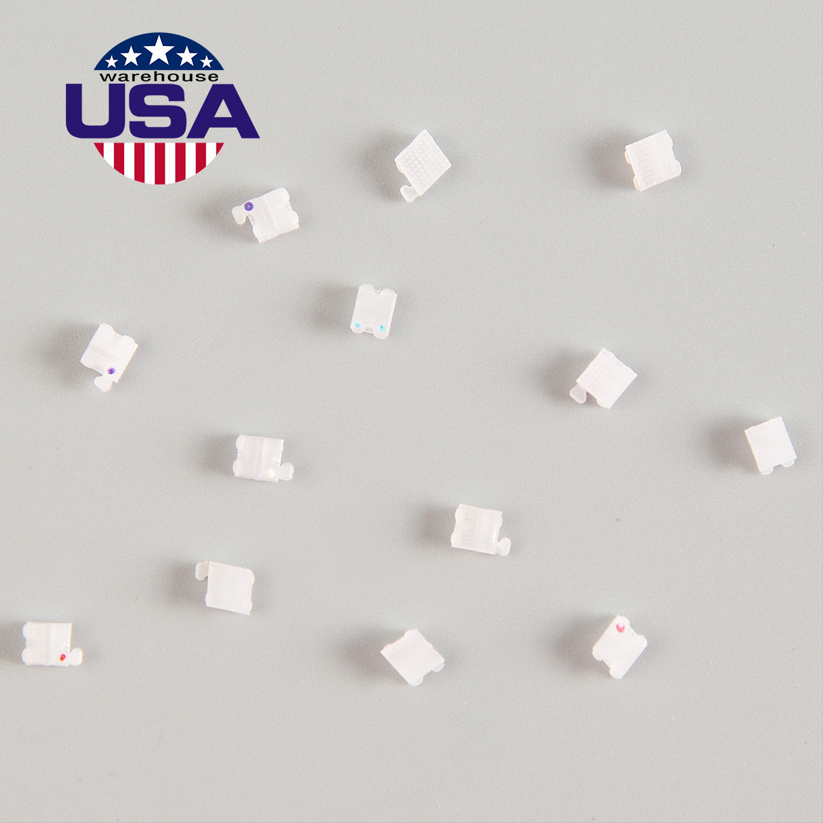 Dental Orthodontic Ceramic Bracket Braces 5*5 Roth .022 3-4-5 Hooks AZDENT SALE