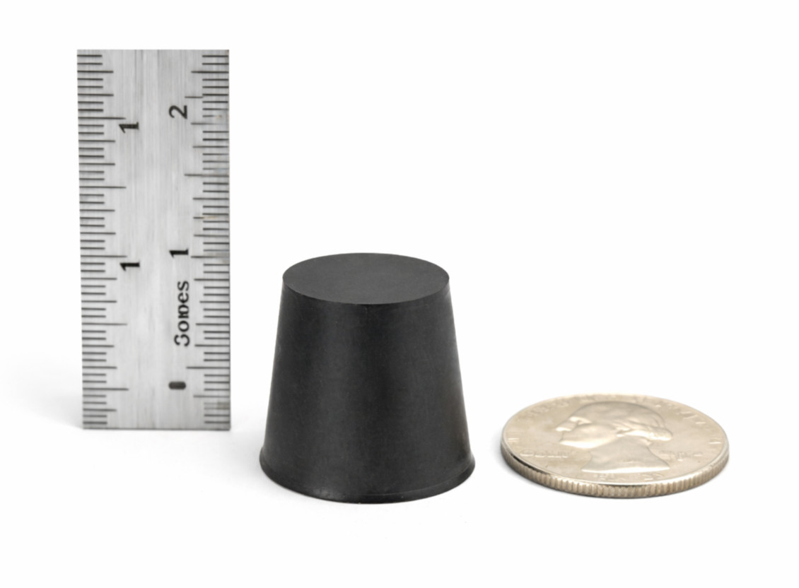 3/4″ id Solid Black Rubber Stoppers 3/4″ Tapered Plug Various Package Sizes