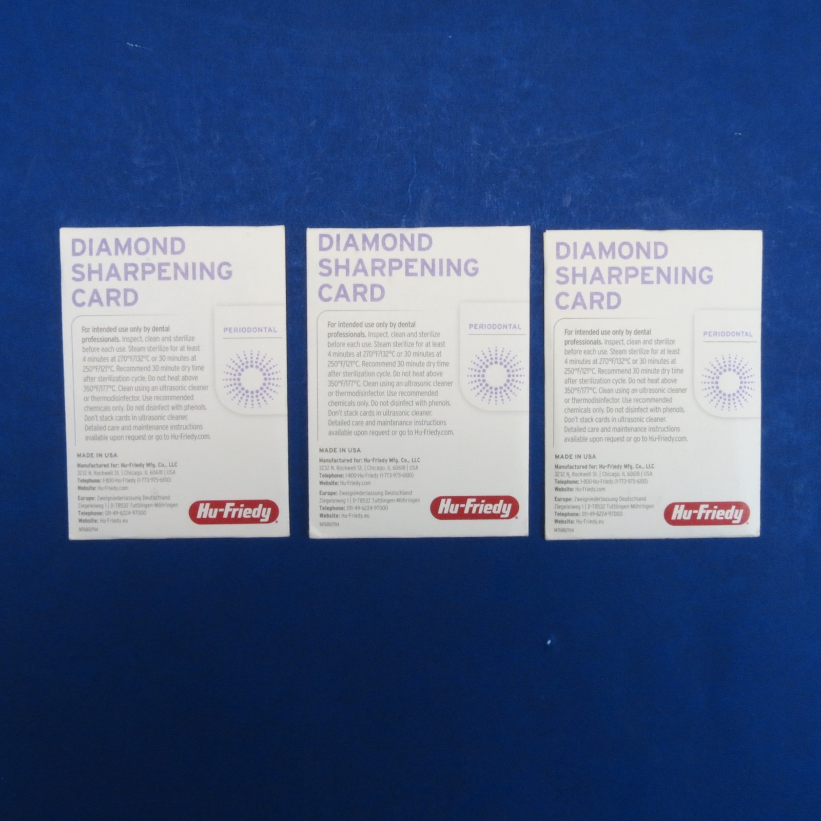 Diamond Sharpening Cards | DSCSET | Kit /3 Pcs HU FRIEDY