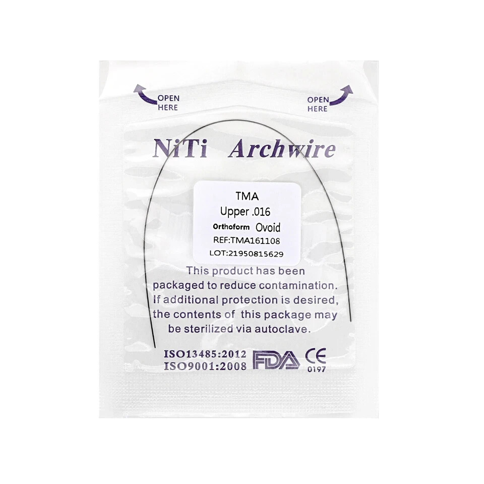 10 Packs Dental Orthodontic TMA Arch Wire Round Ovoid Round Upper/Lower 012-020