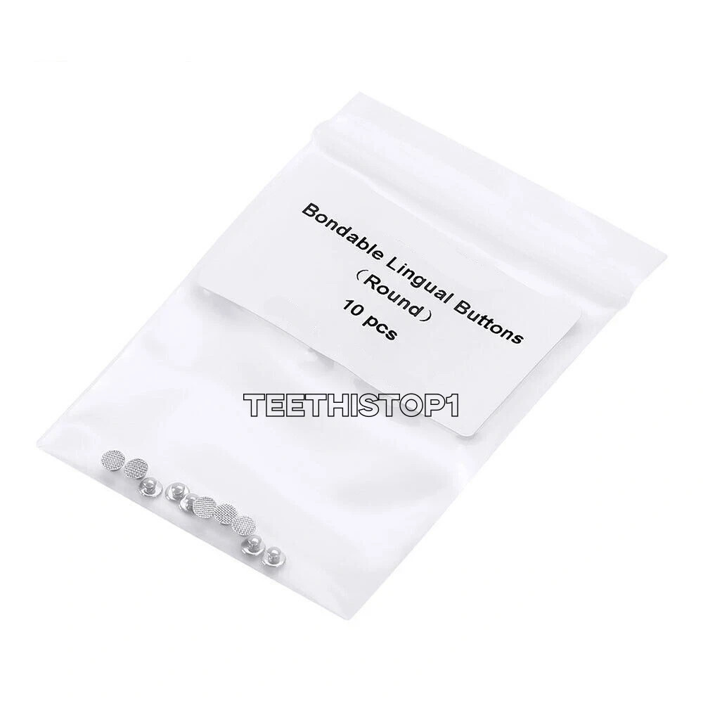 50 Pcs Dental Supplies Orthodontic Ortho Lingual Buttons for Bondable Round Base