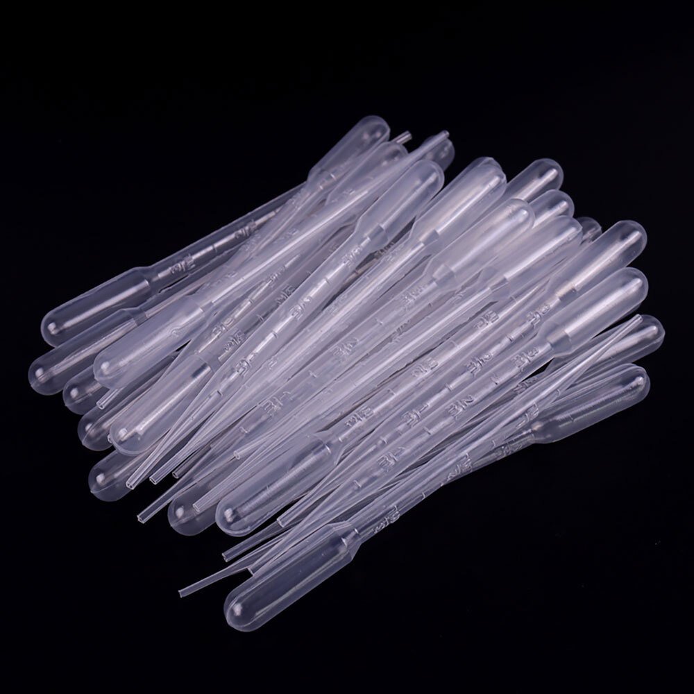 200Pcs 3ml Disposable Plastic Eye Dropper Set Transfer Lab Graduated Pipettes US