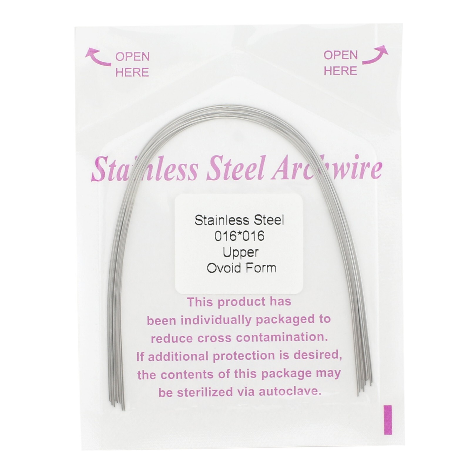 100pcs Dental Orthodontic Arch Wire Stainless Steel Ovoid Form Round Rectangular