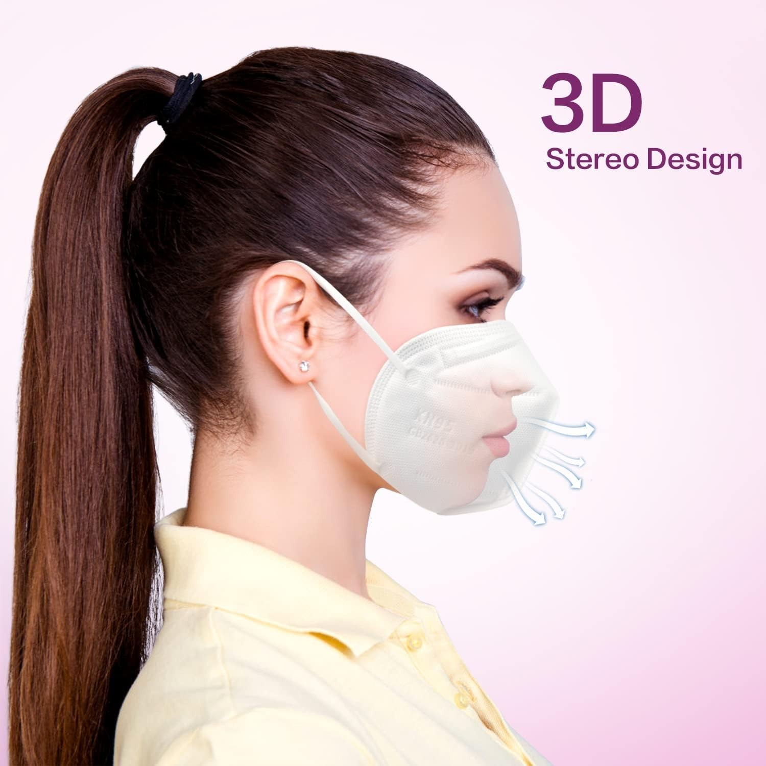 5-Ply KN95 Safety Masks – Disposable, Breathable, Pack of 25 for Men & Women