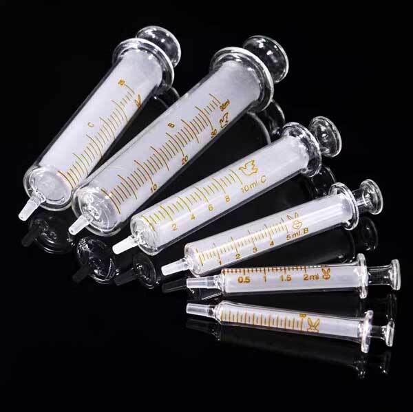1ml – 100ml Luer Lock Tip Glass Syringes Sampler Chemistry Laboratory Injector