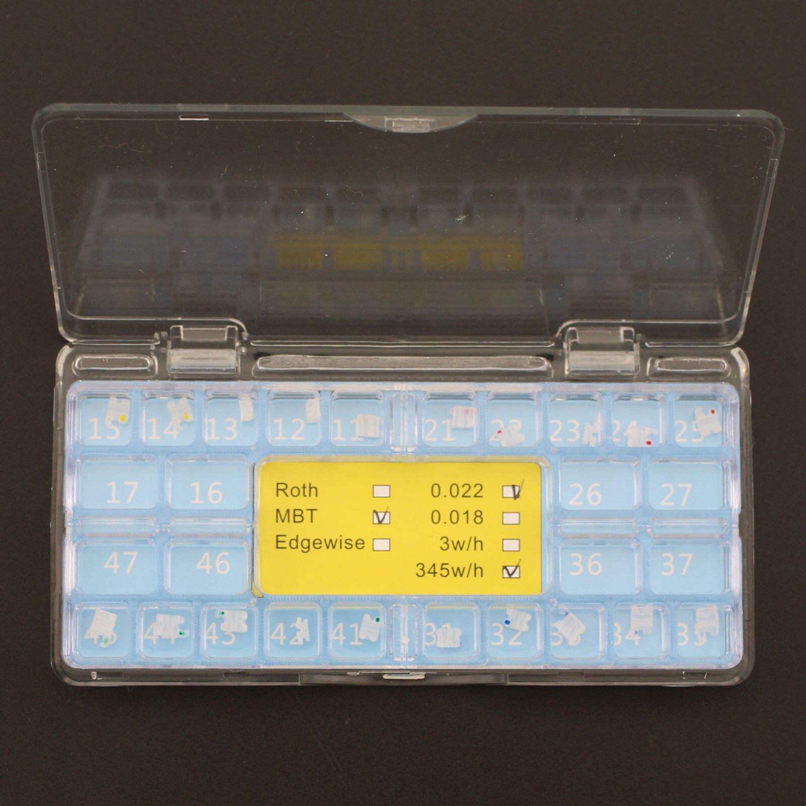 Orthodontic Aesthetic Bracket Ceramic Sapphire Clear Brace MBT 022 345W/H