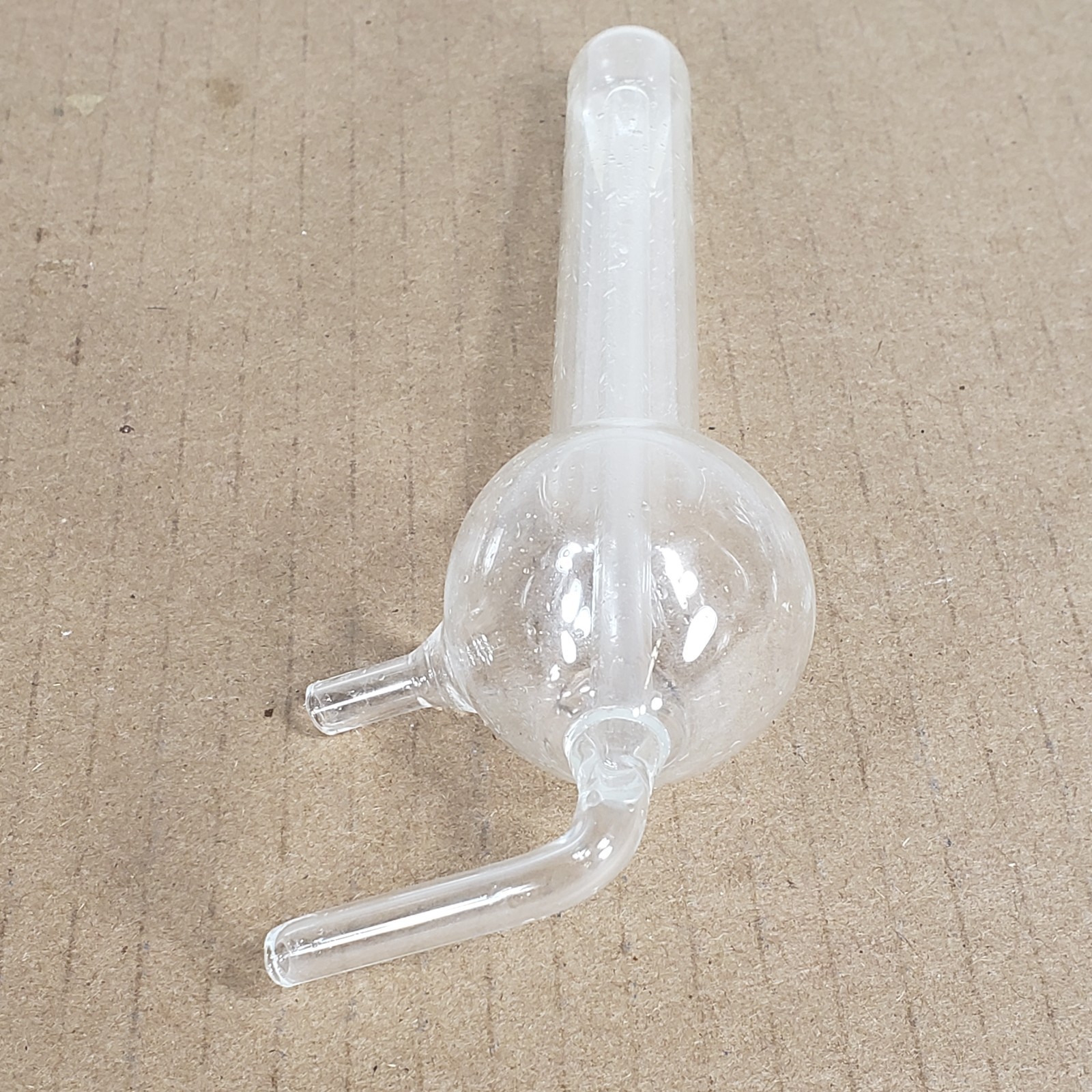Unbranded Glass Micro Gas Bubbler System 1/4″ Straight Tube Inlet ~7″ Tall
