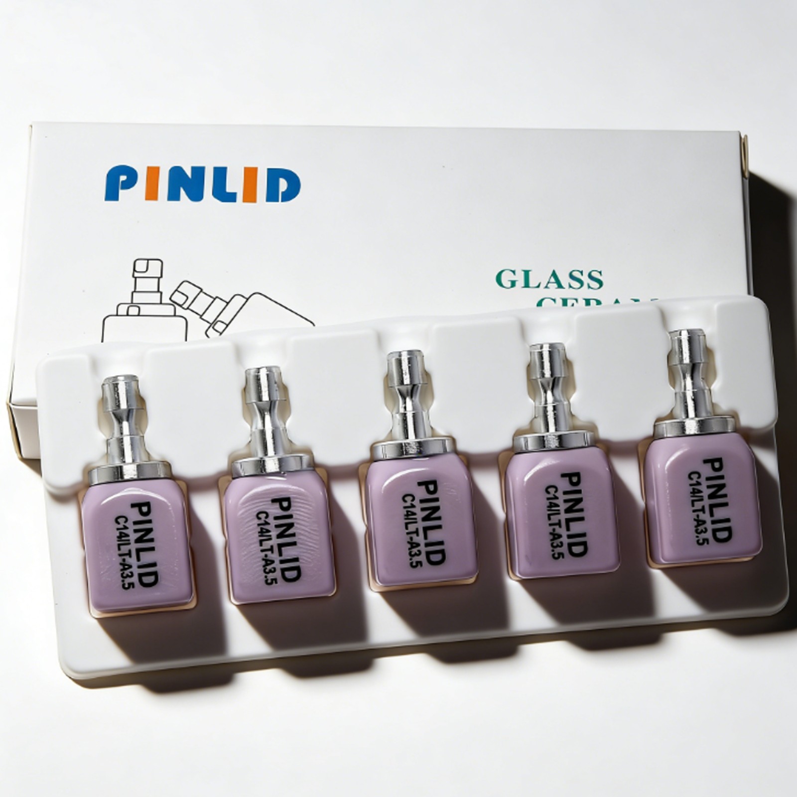 5Pcs LT C14 Dental Emax CAD CAM Glass Ceramic Blocks Lithium Disilicate CEREC