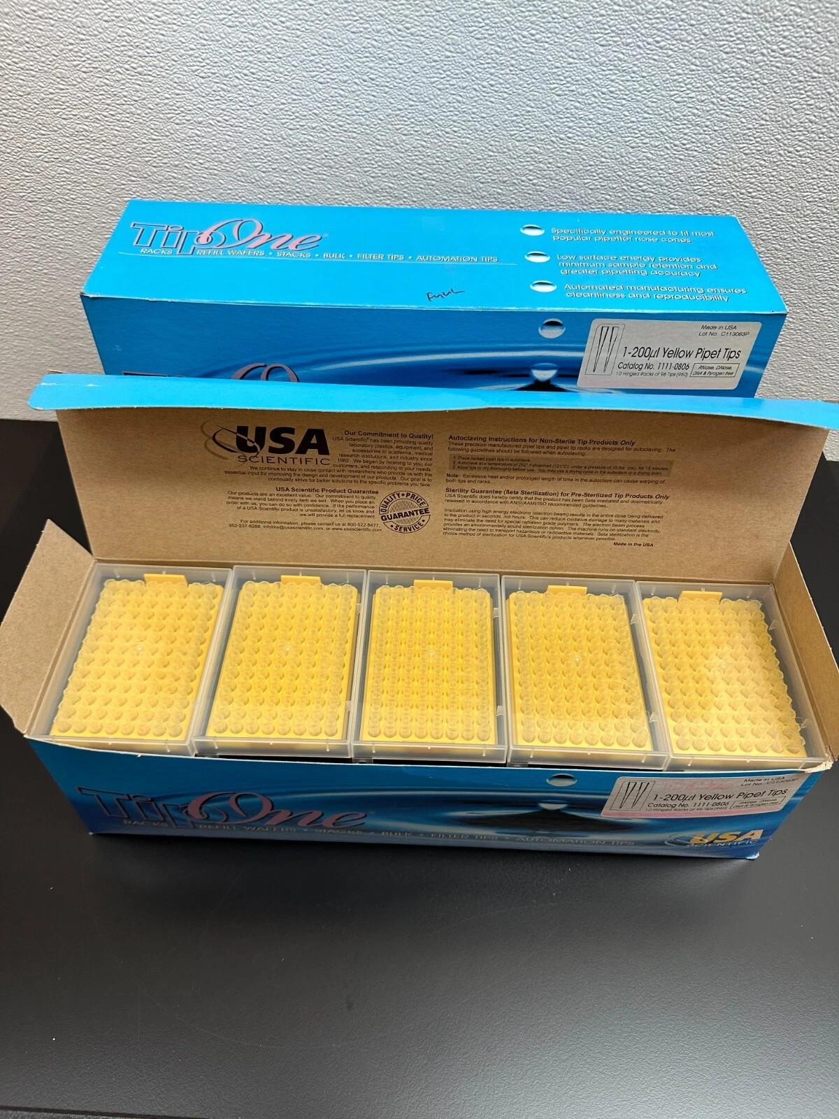 USA Scientific TipOne Cat No 1111-0806 Graduated 1-200µl Pipet Tips 10 Trays
