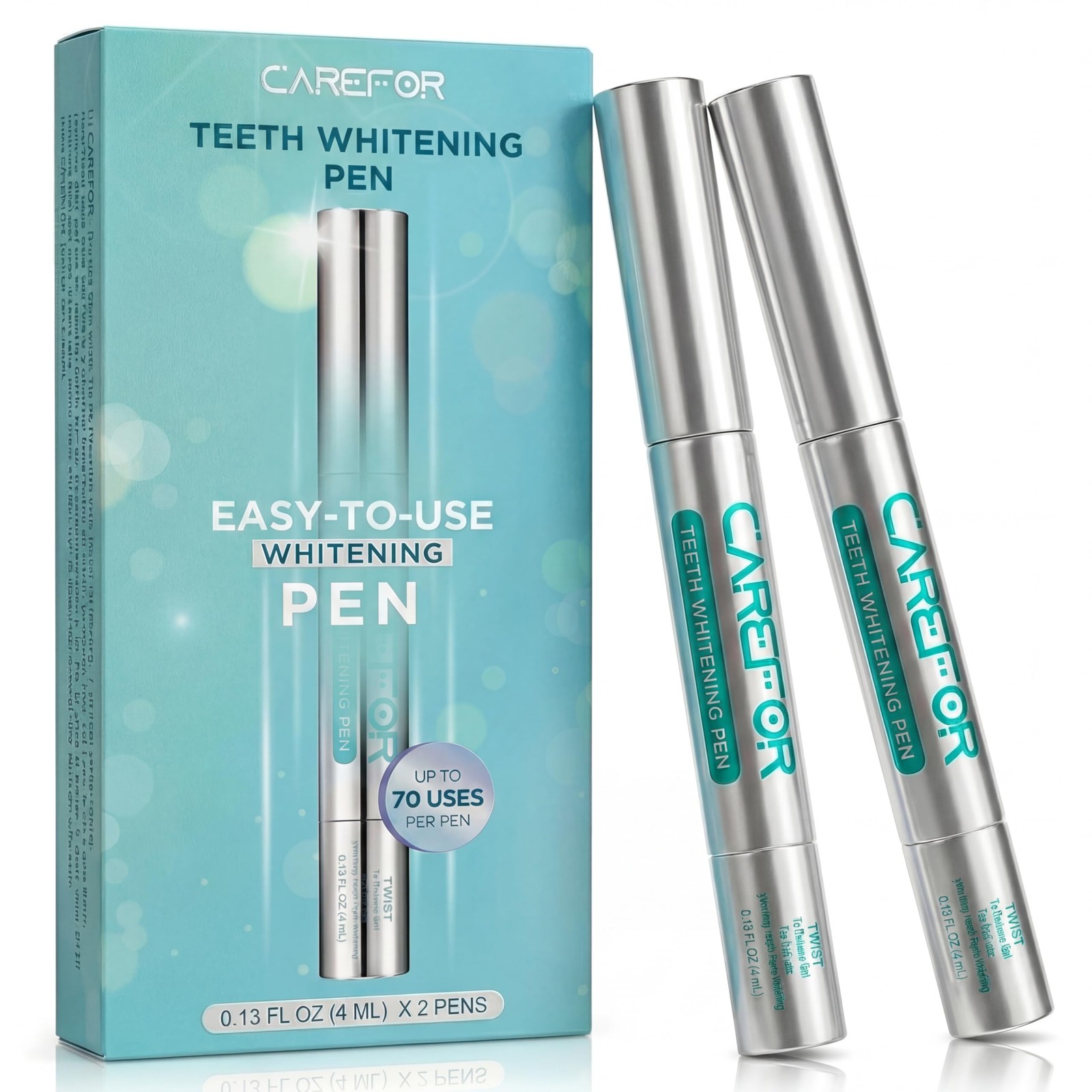 Teeth Whitening Pen 2 Pack (8ml) Fast-Acting 0.13 Fl Oz (Pack of 2), White