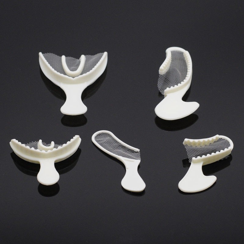 50 (1 Bag) Dental Bite Registration​ Impression Triple Trays Tray Mold Posterior
