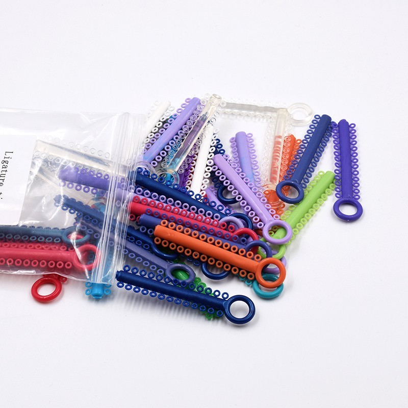 1040 Pcs/1 Pack Dental Orthodontic Ligature Ties Elastic Rubber Bands 37 Colors