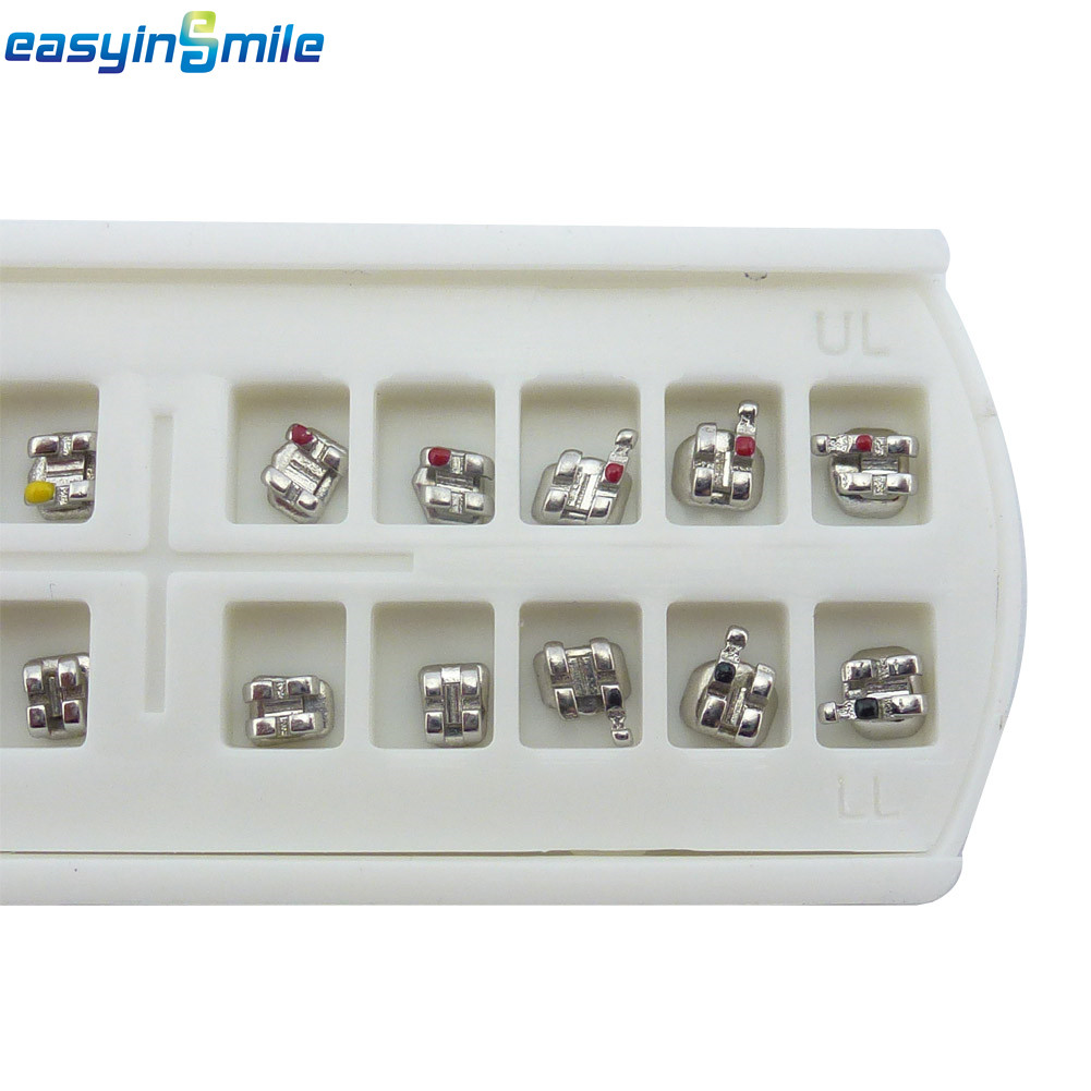 10Packs of EASYINSMILE Mini Metal Orthodontic Bracket Roth/MBT 022/018 Available
