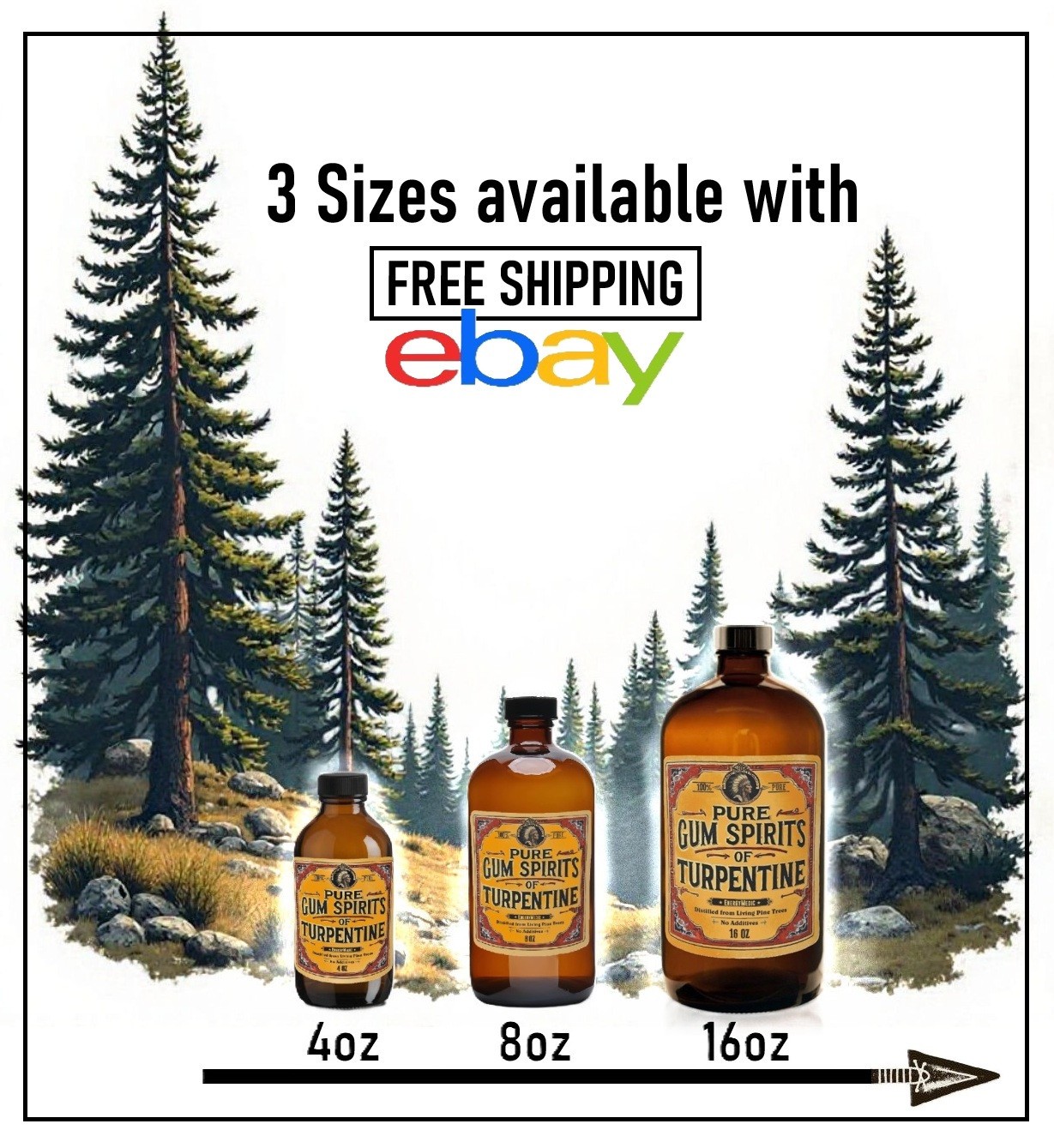 Pure Gum Spirits of Turpentine 100% 4 oz – EnergyMedic