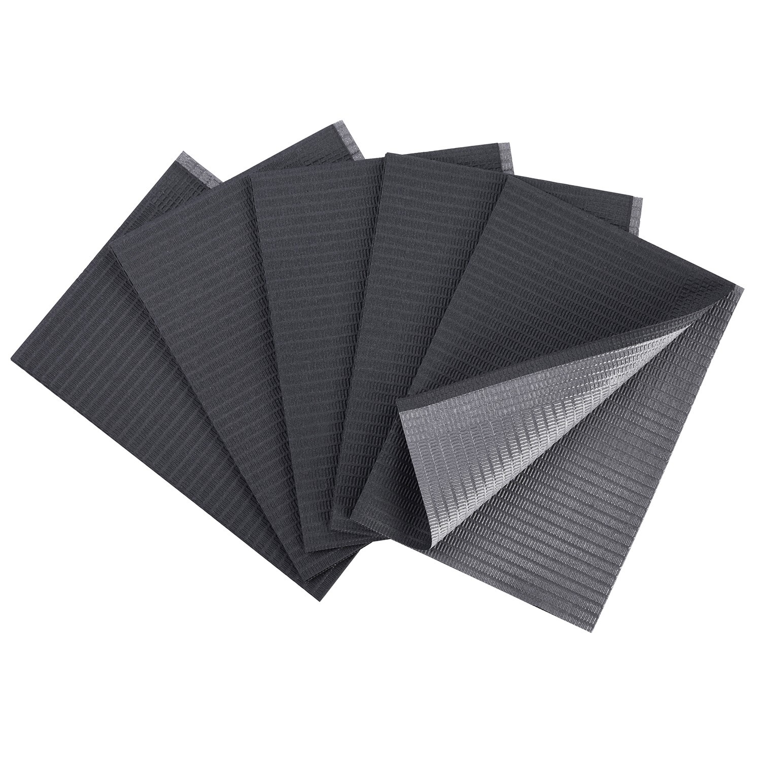 500(4 Bags)Black Disposable Dental Bibs Medical Tattoo Towels Waterproof 13″x18″
