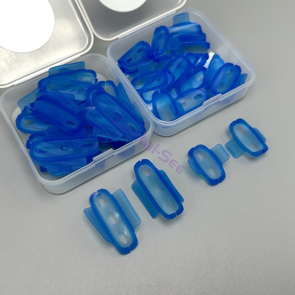 Dental Mini Dam Rubber Clamp Holder Gingival Guard Silicon Clips Autoclavable