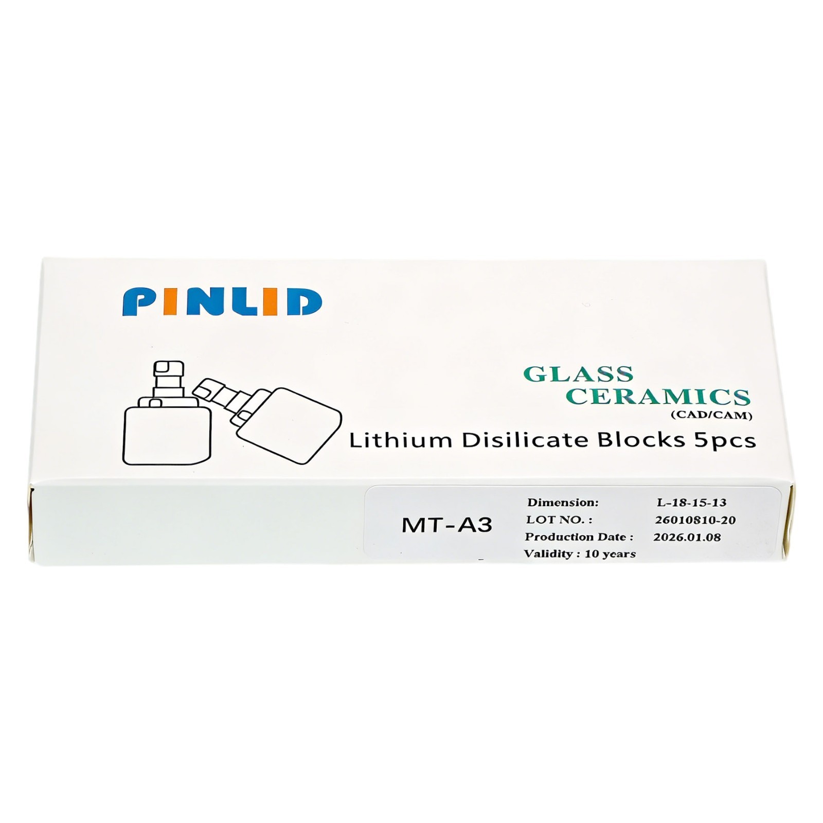 US C14MT Dental Emax Glass Ceramic Blocks Lithium Disilicate CAD/CAM CEREC Block