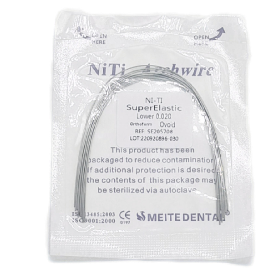 Dental Orthodontic Arch Wire Super Elastic Niti Round Ovoid /Nature Form
