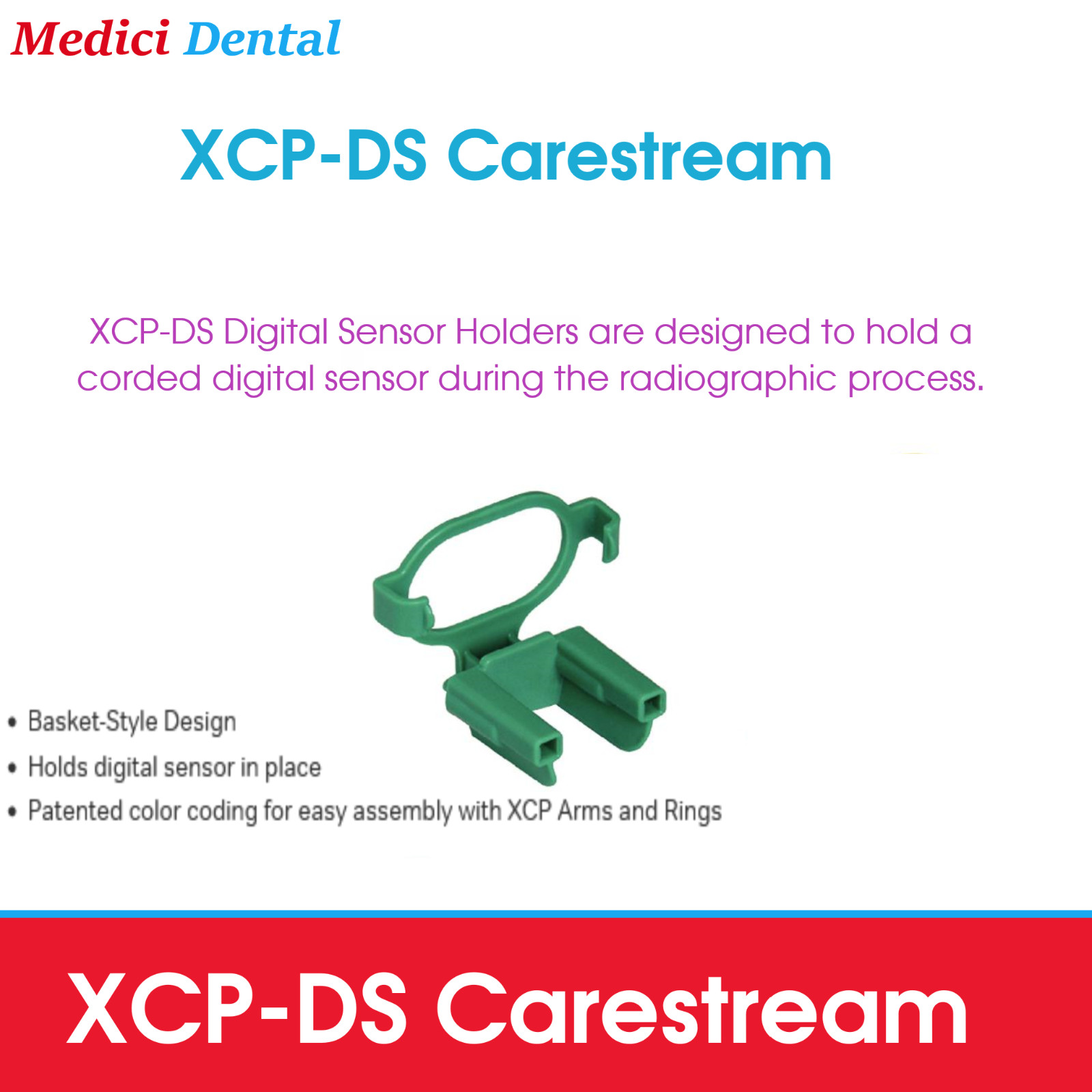 Dental XRay XCP Rinn Xios Plus Posterior Sensor Holder Kit: Arm Ring, Biteblocks