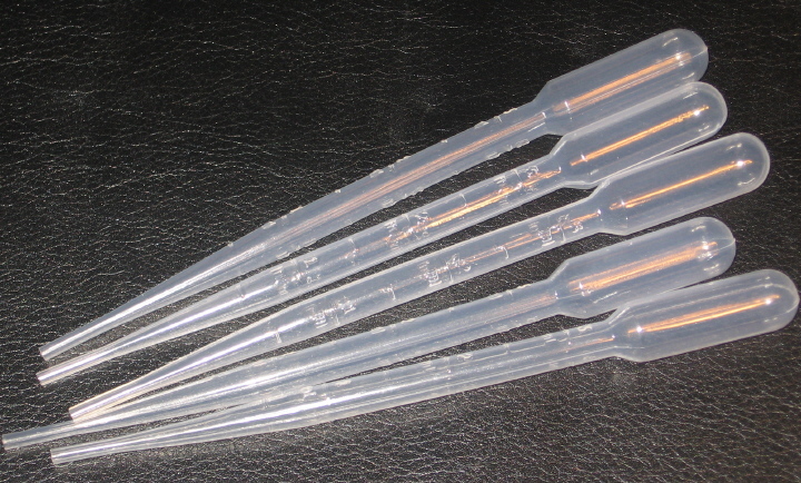 100 plastic transfer pipettes droppers graduated 1 ml 1ml Pasture lab