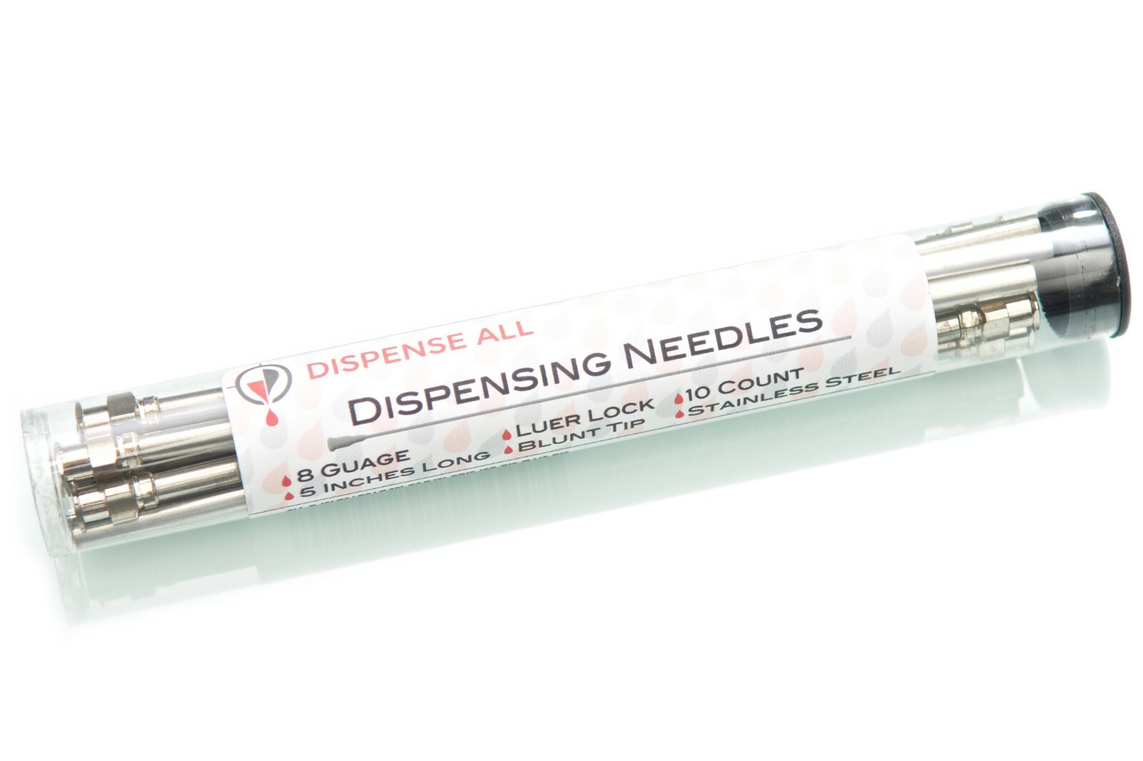 Dispense All – 10 Pack – 5″ Dispensing Needle – Blunt Tip, Luer Lock, All Metal