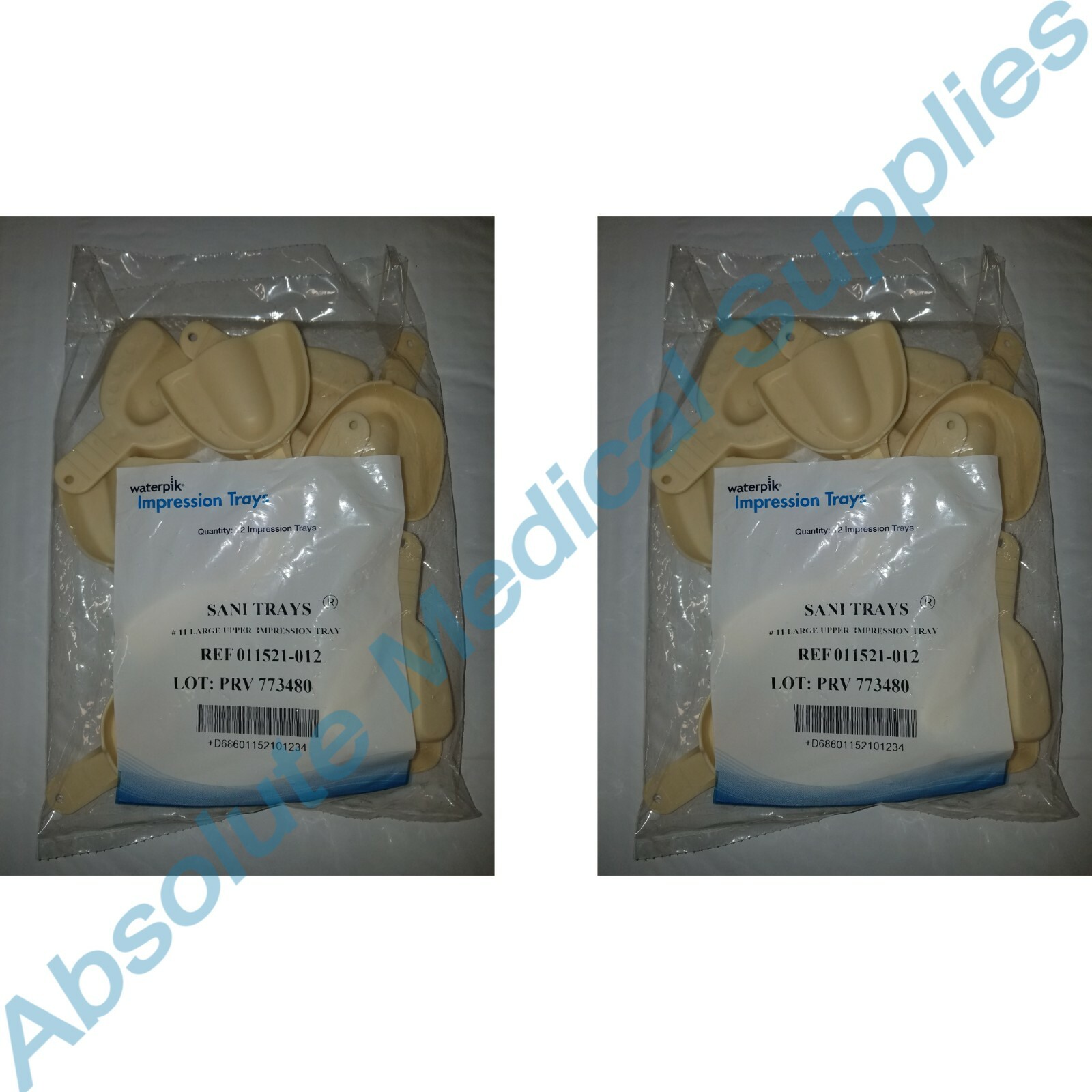 *2-Packs* WaterPik #11 Large Upper 12 Impression Sani Trays 011521-012