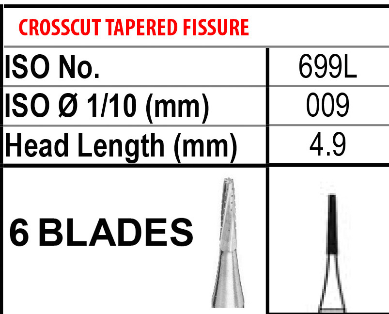 Kerr Carbide Burs Beavers FG699L FG 699L Bur #699L Friction Grip 100-10