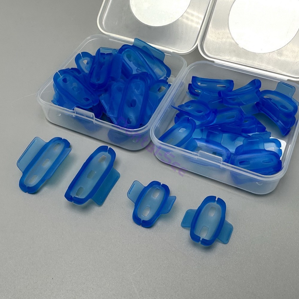 Dental Mini Dam Rubber Clamp Holder Gingival Guard Silicon Clips Autoclavable