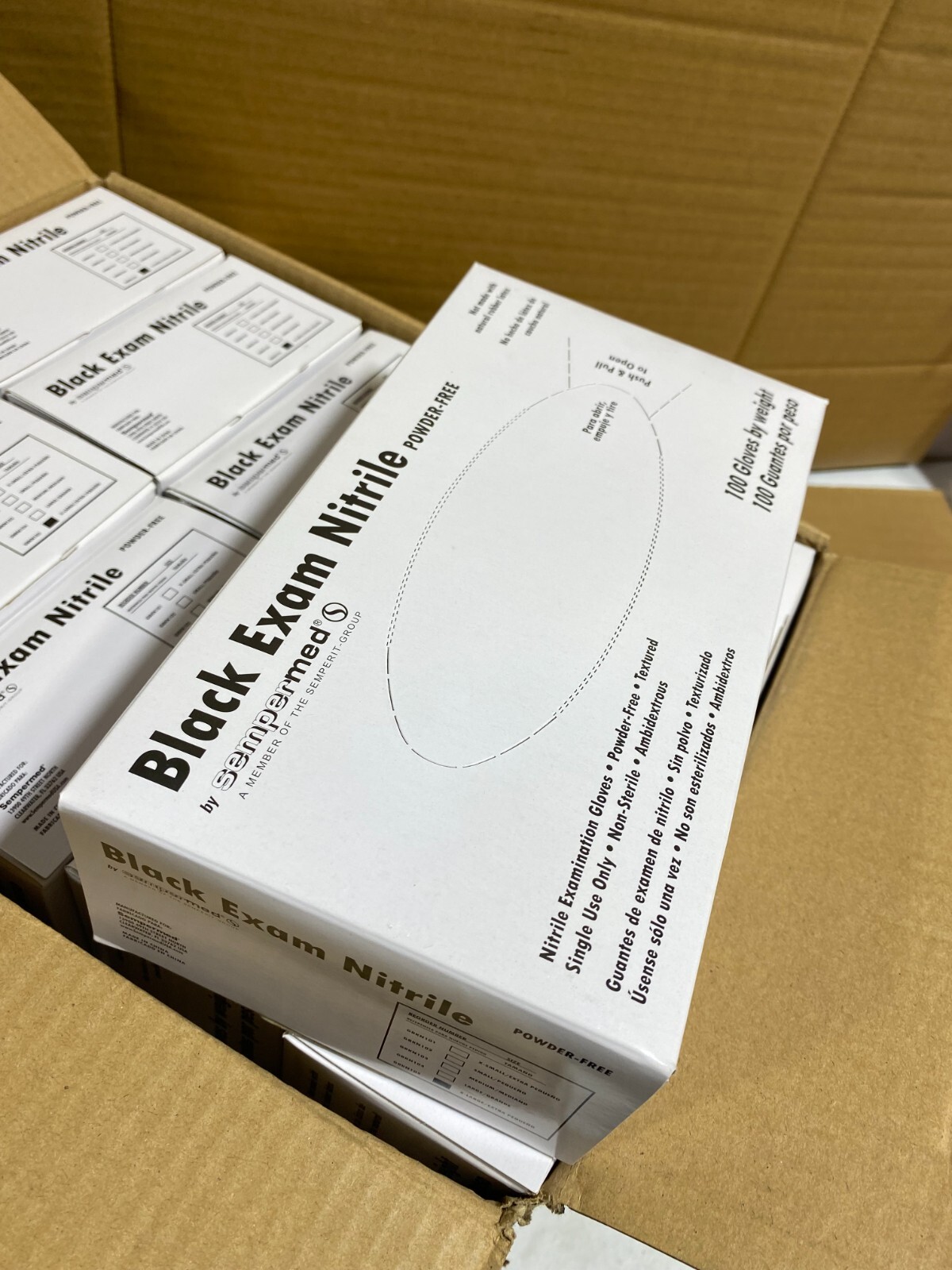 Sempermed Black XL Nitrile Disposable Gloves – GBKN105 XL Box of 1,000