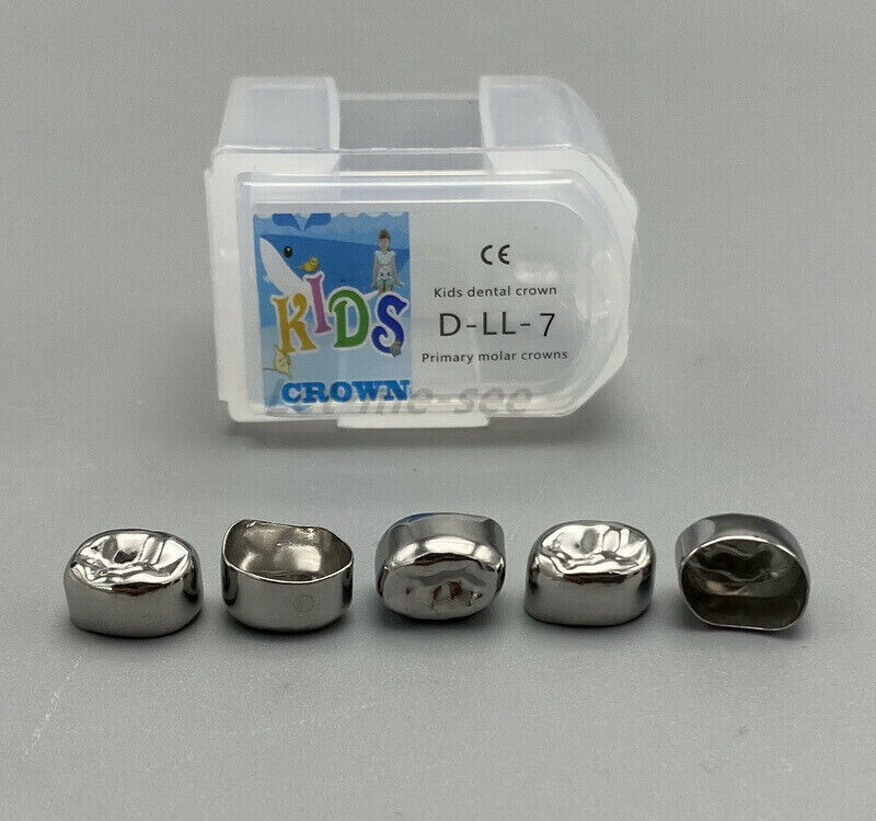 Dental Kids Primary Molar Crowns Stainless Steel Pediatric crown 48 Sizes