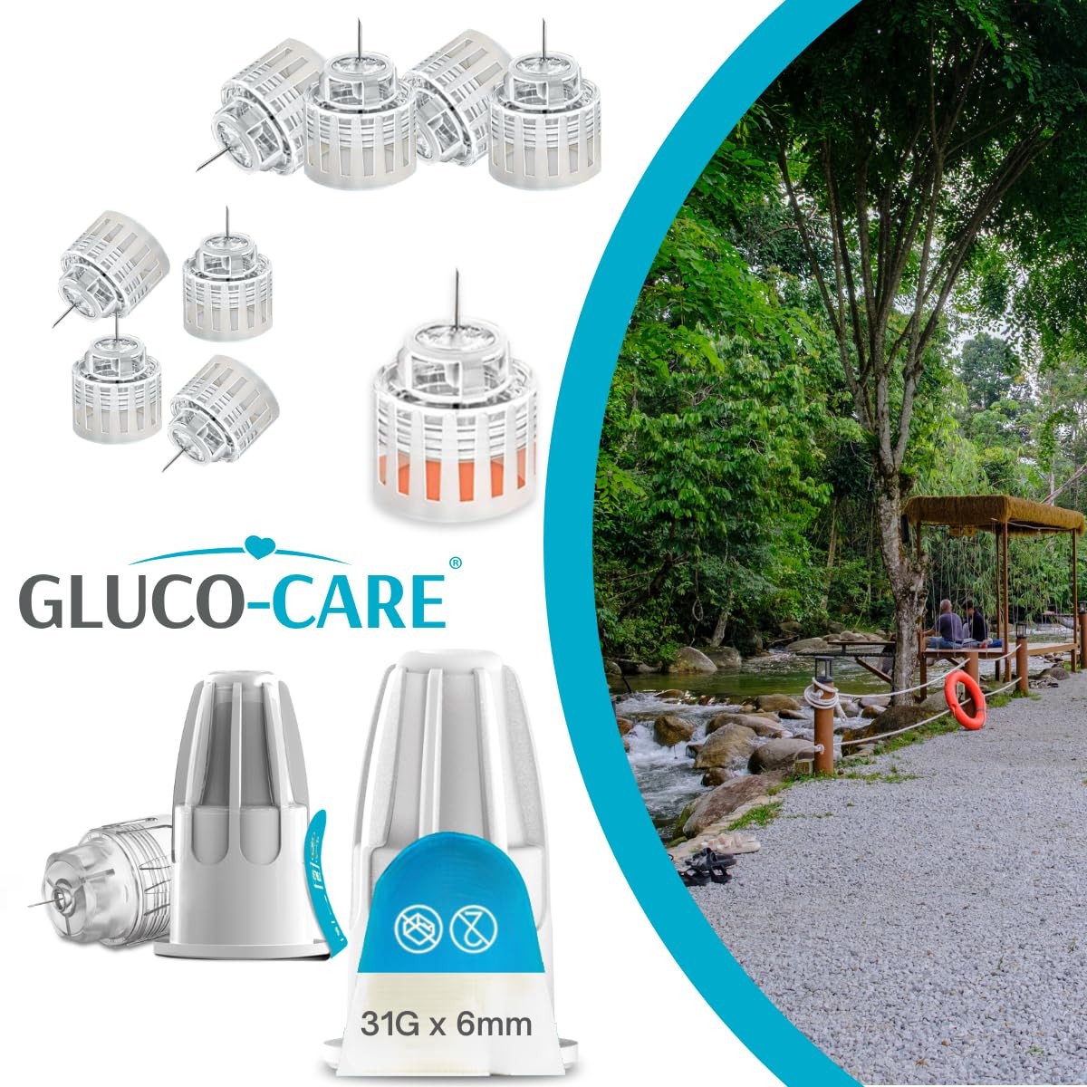 GLUCO-CARE Plus Pen Tip Plus 31G x 6mm, Universal Fit, Comfort Design, 100/bx, F