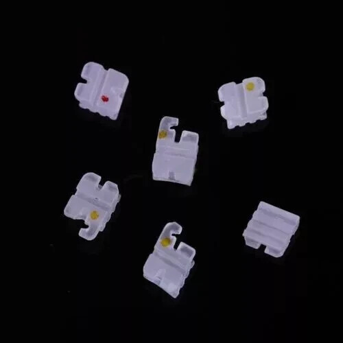 Dental Orthodontic Ceramic Brackets Braces 5/5 MBT Slot 0.022 Hooks 3-4-5
