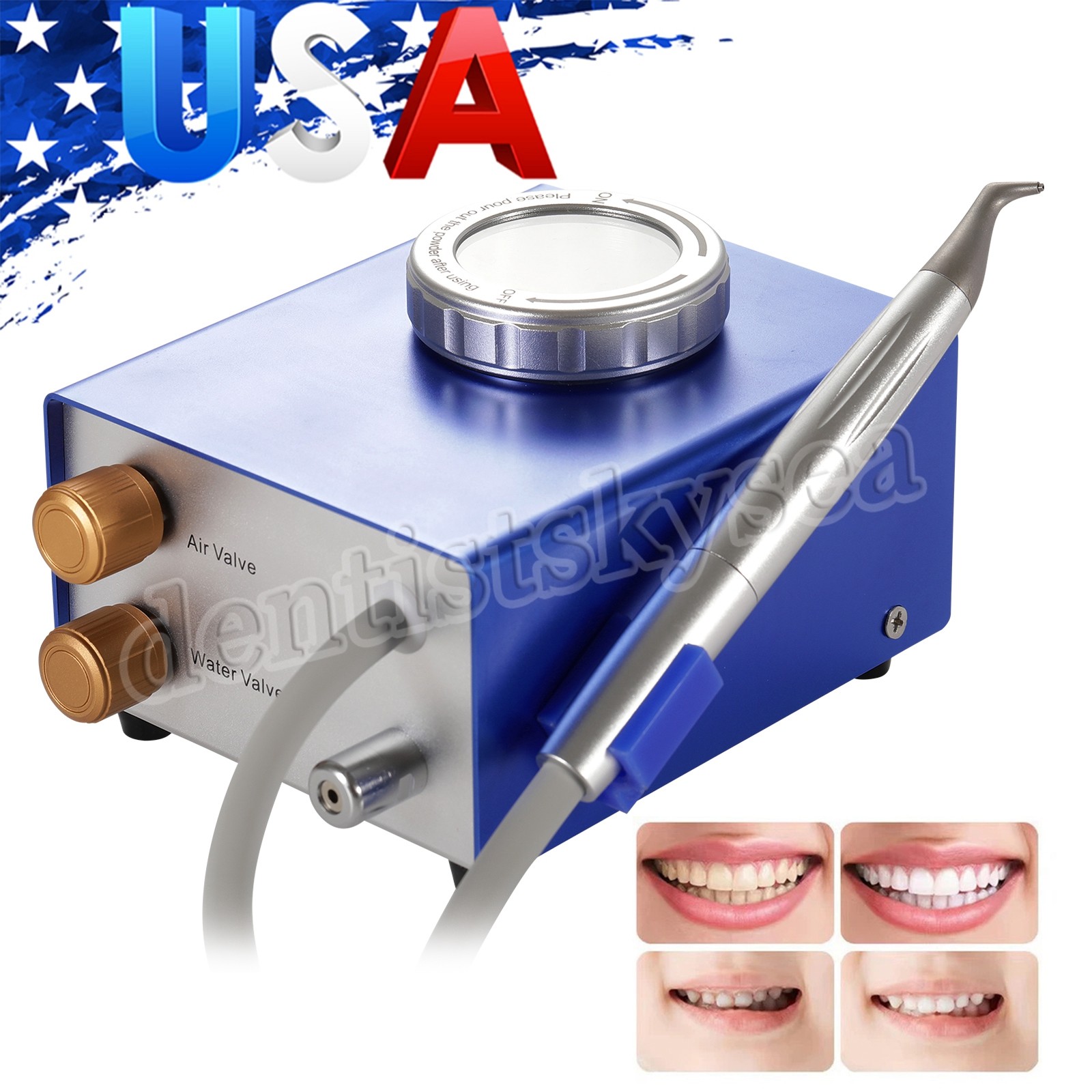 Flow Teeth Polishing Polisher Handpiece Hygiene Jet 2/4 Holes Dental Air Prophy