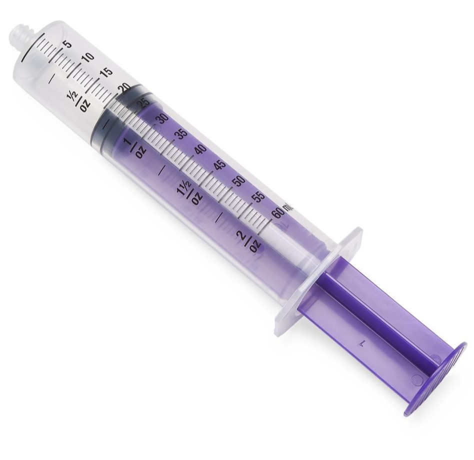 Medline ENFit Syringes, Nonsterile, Clear, 60 mL (Pack of 25) – EXP 08/31/2027