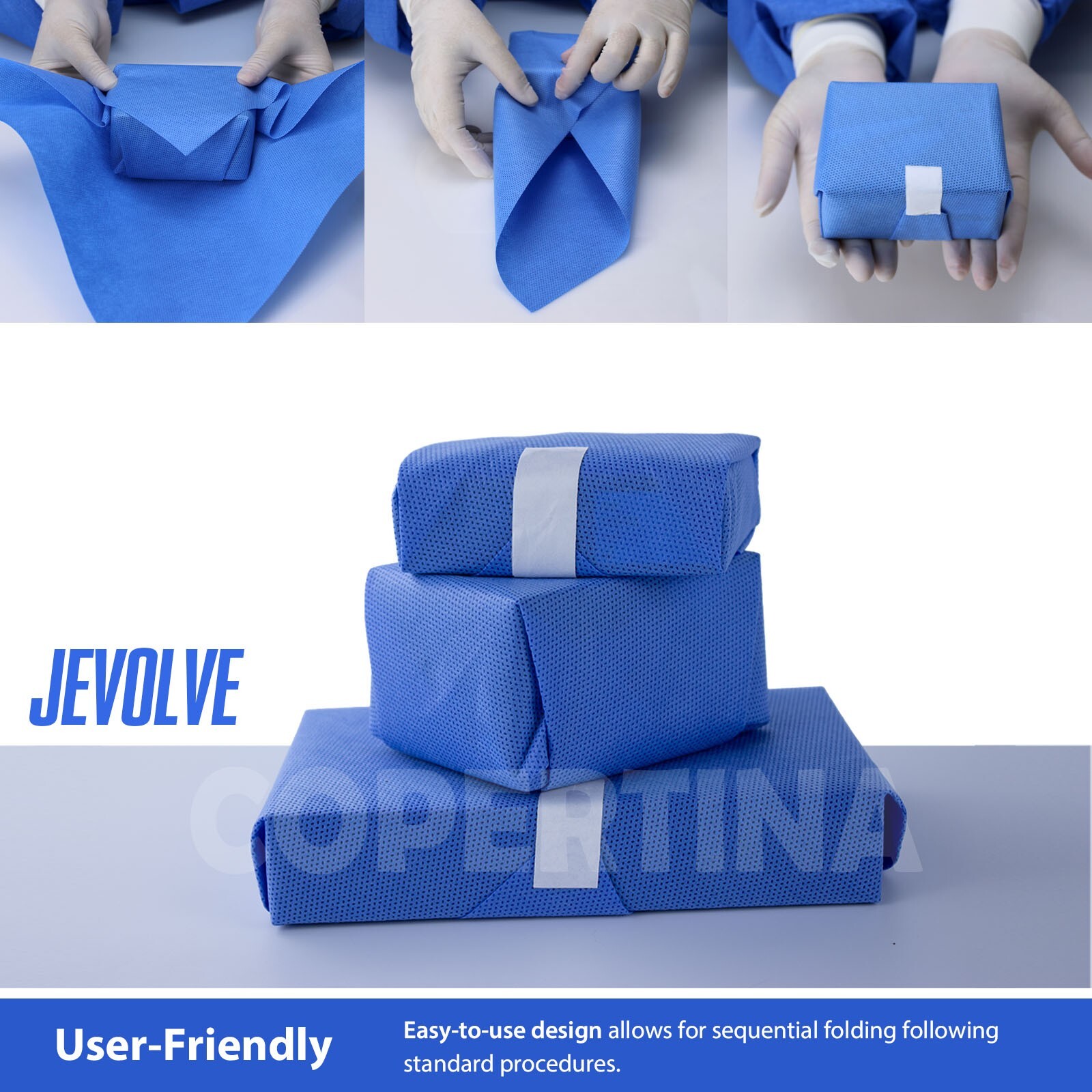 Sterilization Wrap Sheet Autoclave SMMS Non-Woven 60G 12×12″ 15×15″ 20×20″ 24×24