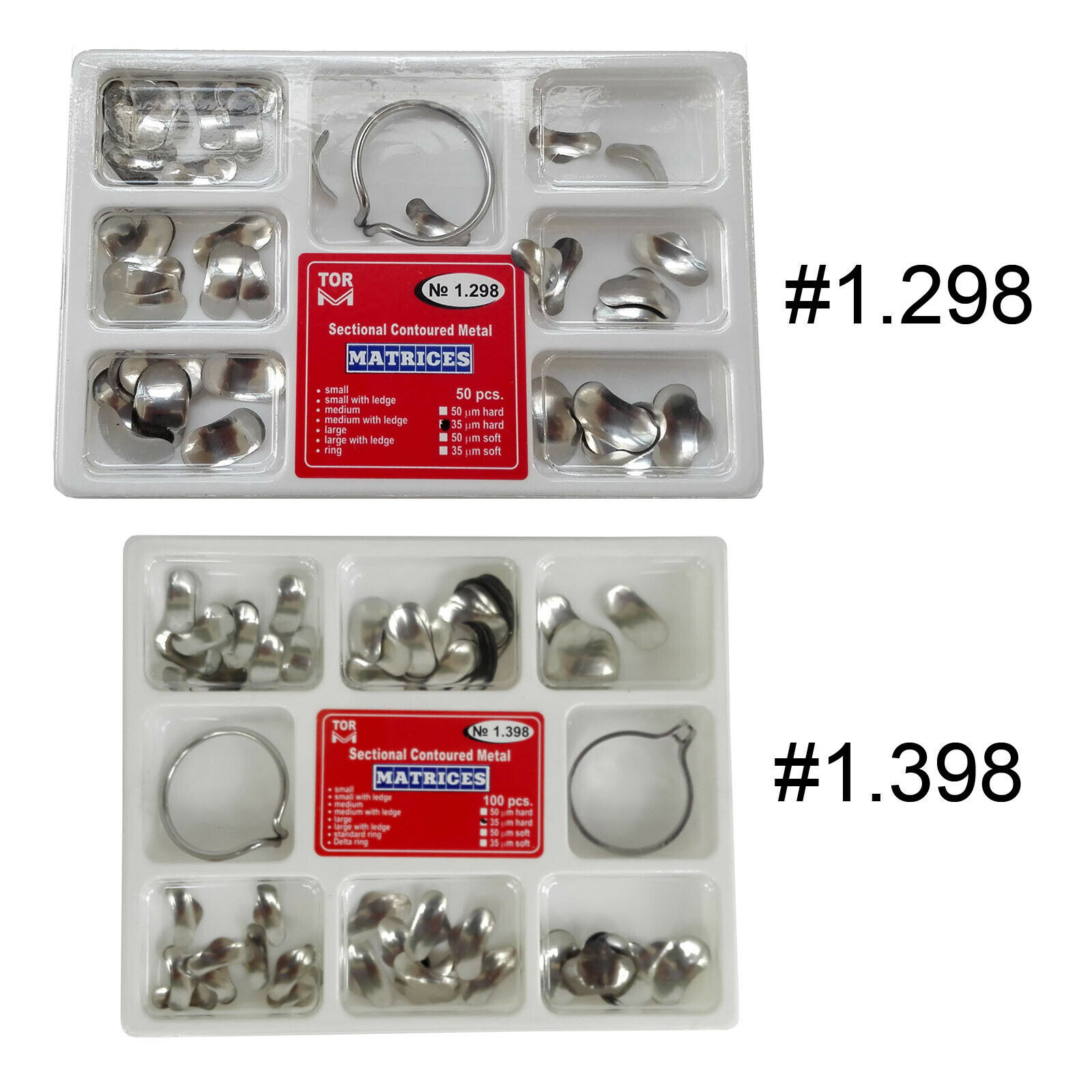 Dental TOR VM Matrices Metal Sectional Contoured Matrix Assortment 35μm/Hard