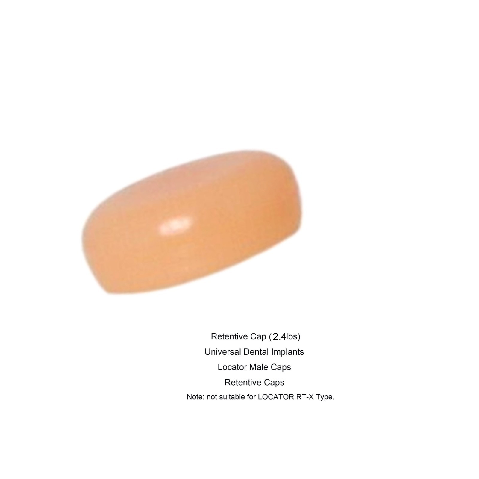 US Dental fit ZEST locator Male Cap Inserts Standard Angle Range 20°-1.2/2.4lbs