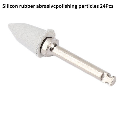 24pcs Polishing Stone Burs White Silicone Particles Dental Polishing Burs SLS