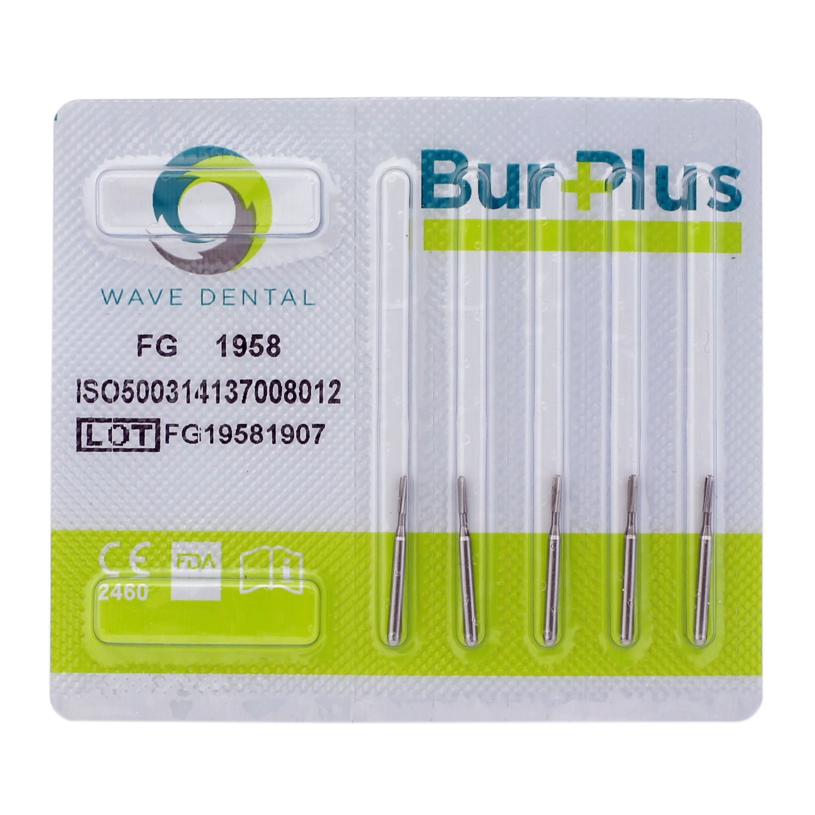 Wave Dental Operative Carbides FG Burs 1958 Straight Fissure Dome Metal Cutting
