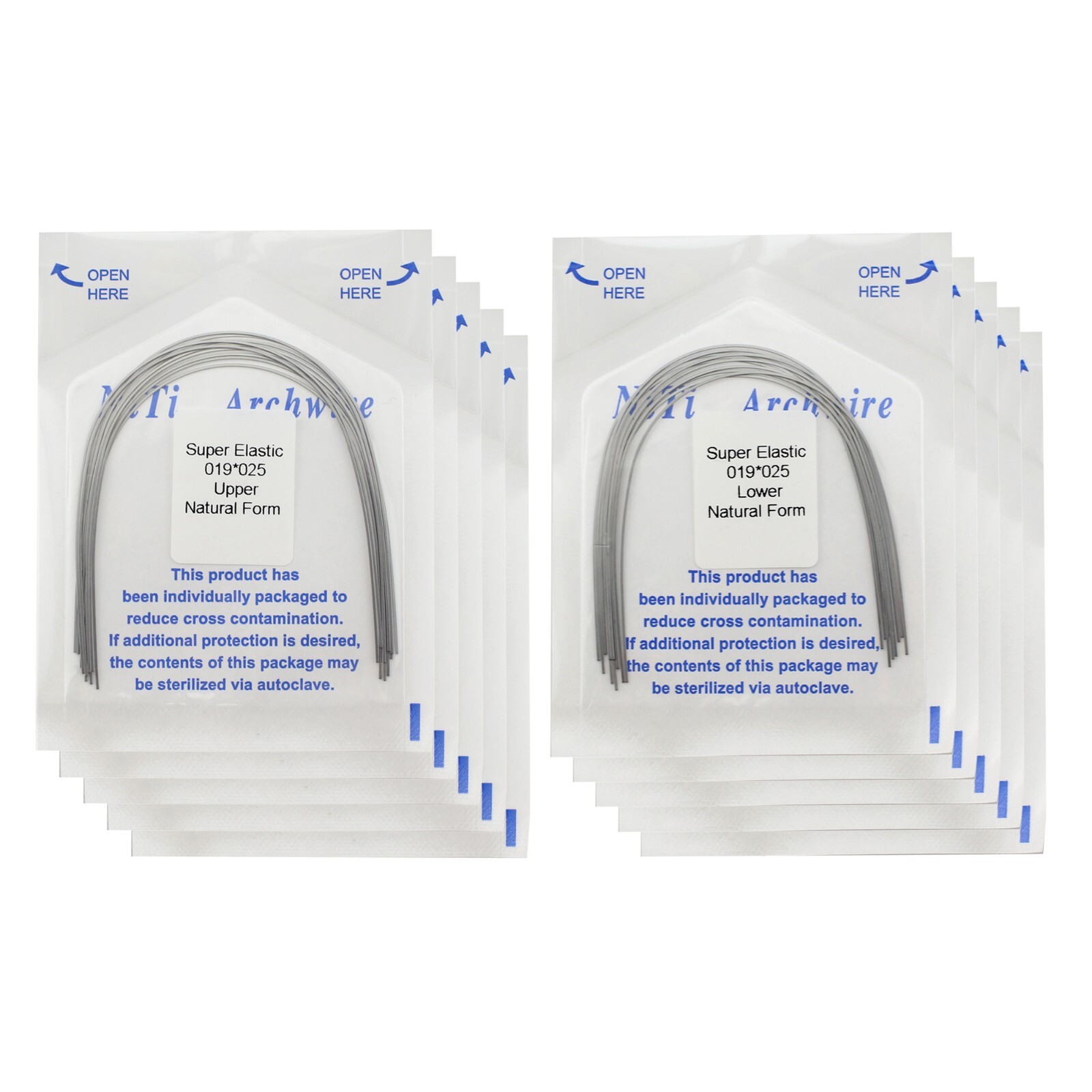 100pcs Dental Orthodontic Niti Arch Wire Natural Form Arches Round Rectangular