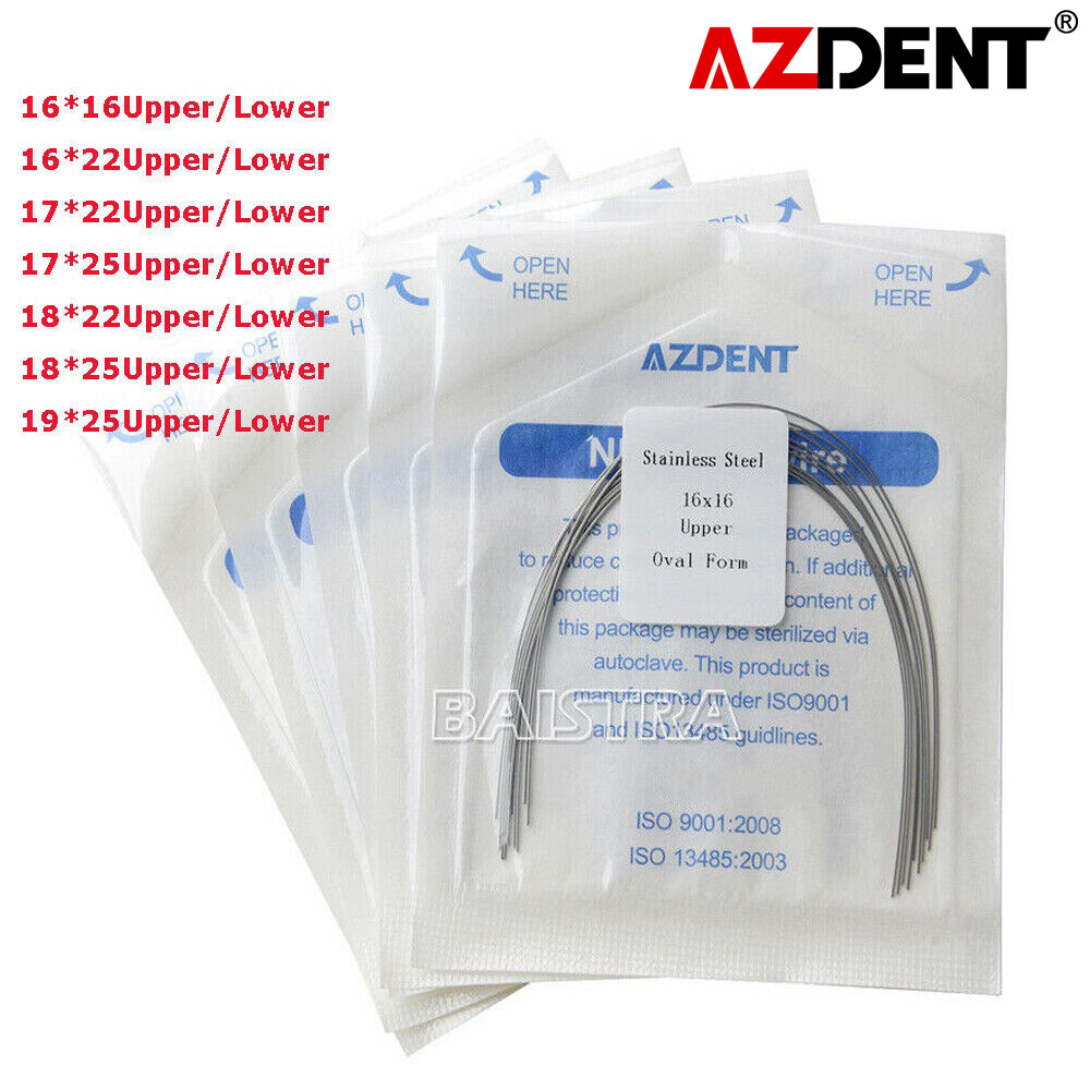 Dental Orthodontic Stainless Steel Arch Wires Rectangular Ovoid Form FDA
