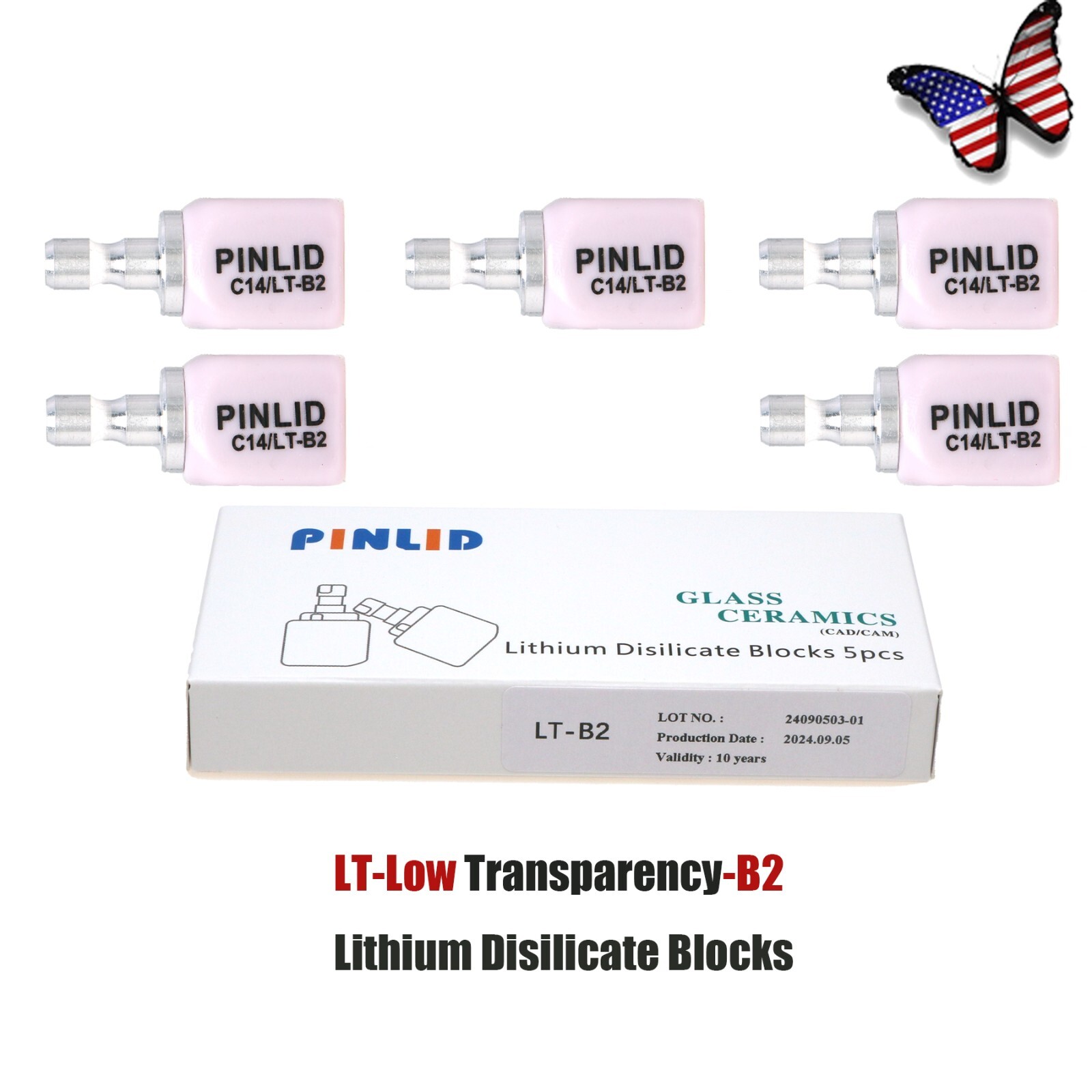 C14 Emax Glass Ceramic Lithium HT/LT Transparency Cerec blocks Dislicate CAD/CAM