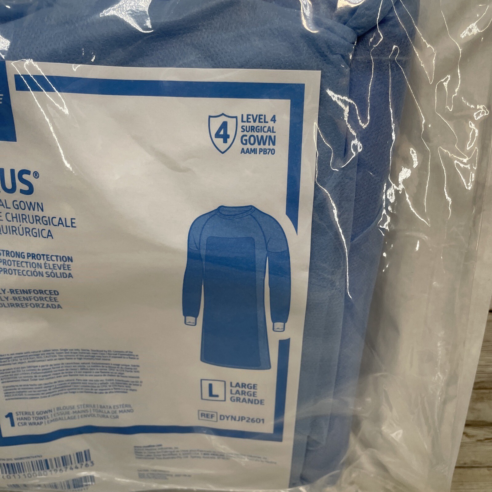 Medline SIRUS Surgical Gown Level 4 Size LARGE Poly-Reinforced DYNJP2601 CASE-32