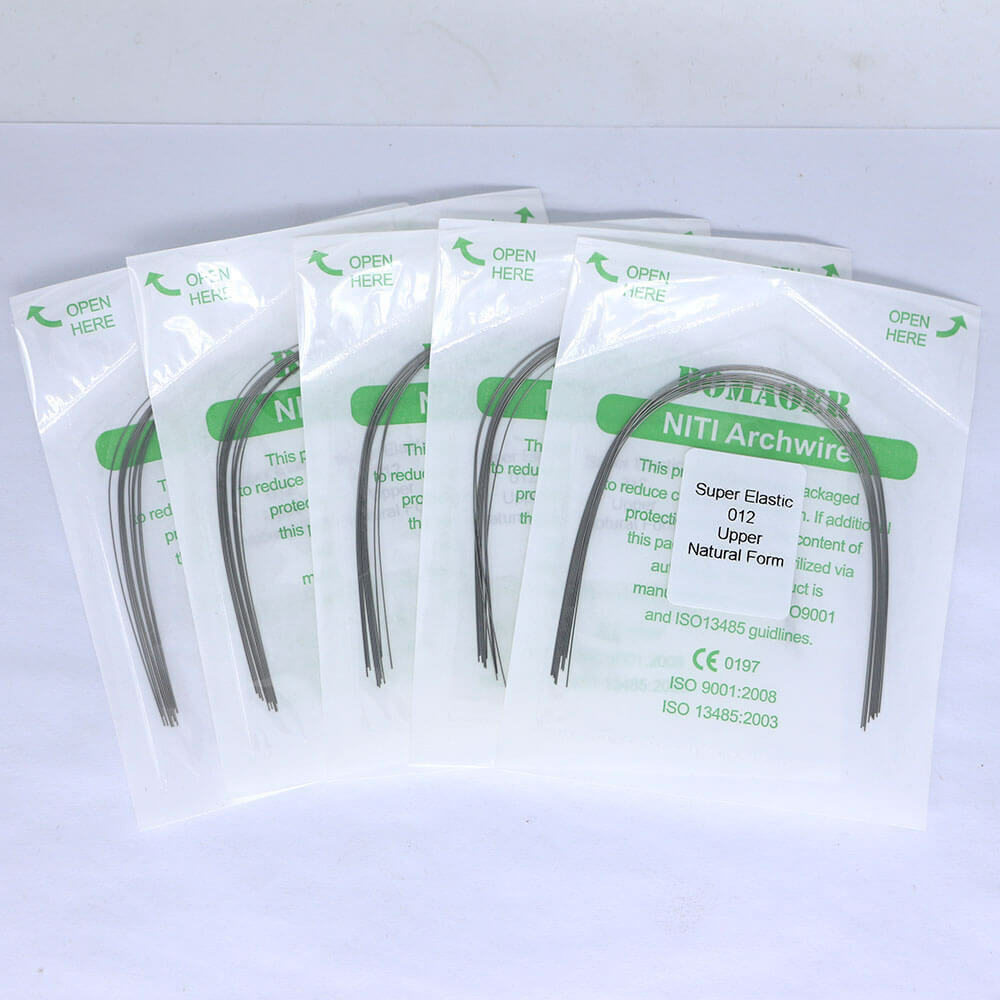 5-200PACKS Dental Ortho Super Elastic Niti Round 012 Upper Arch Wire Nature Form
