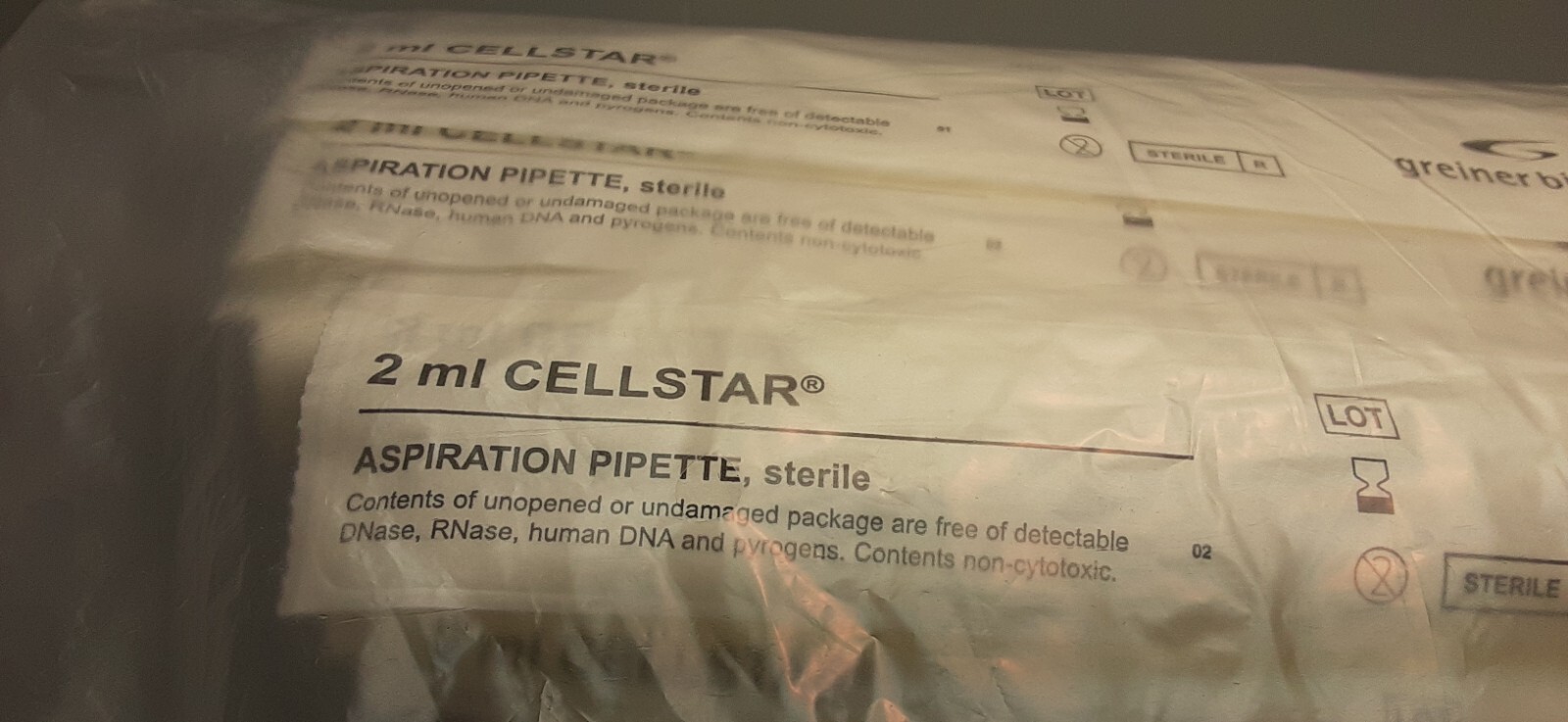 Greiner bio-one 2ml Pipette (100 individually wrapped) 710183 Exp 2027/06/12