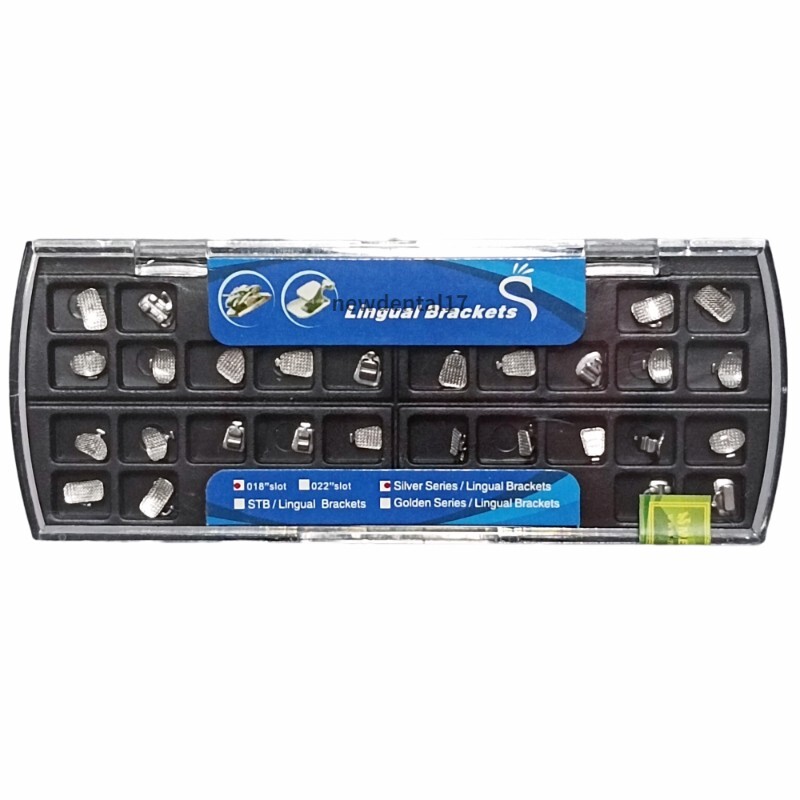 Dental Orthodontic Lingual Bracket Braces 24pcs+Buccal Tube Non-Conve 28pcs/set